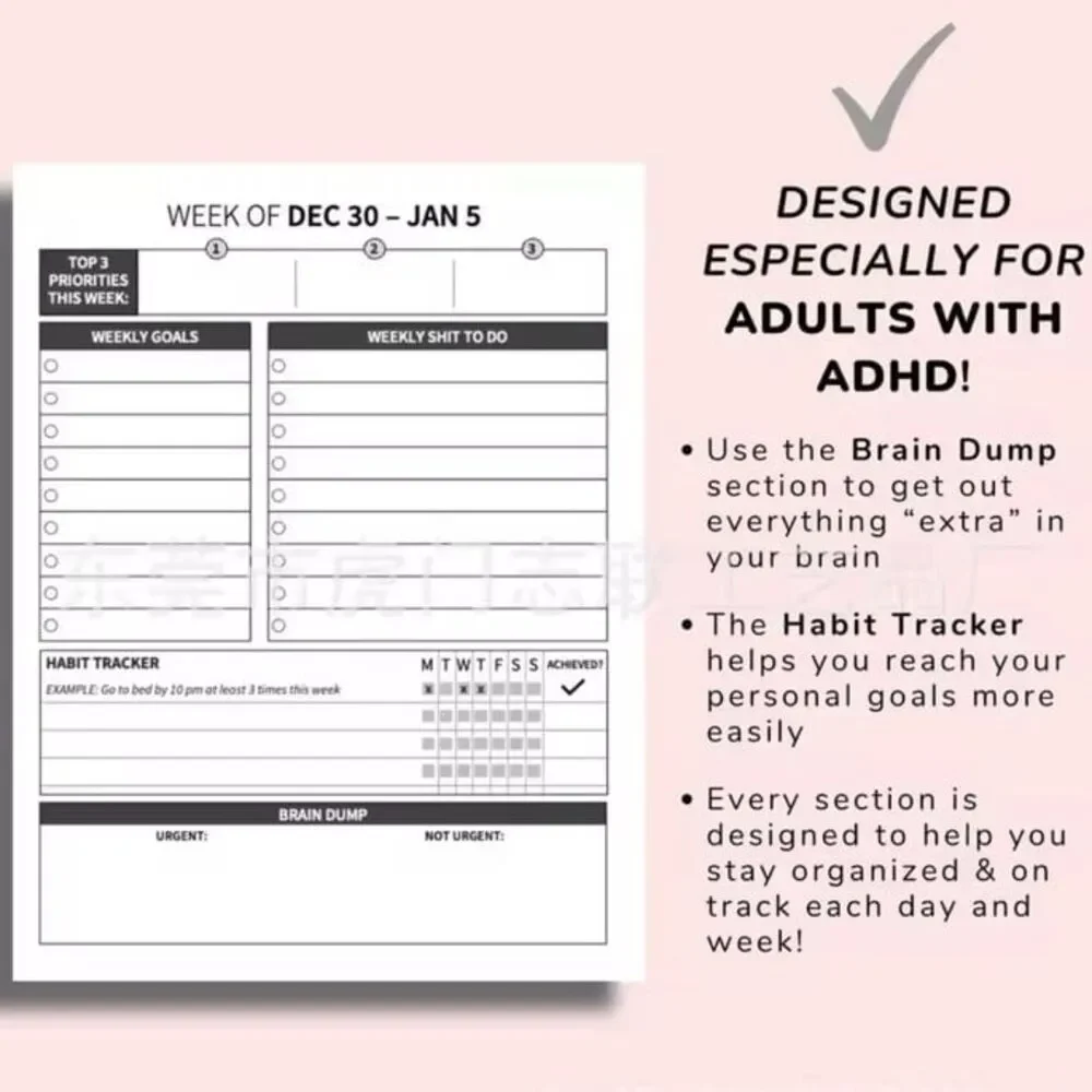 abigail&bleu 2025 “My Brain Has To Many Tabs Open” Funny Adult Daily ADHD Book
